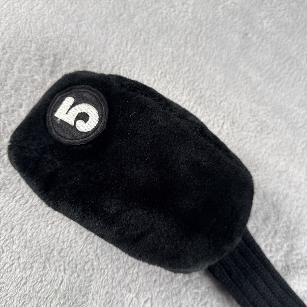 GOLF CLUB Fur Head Cover For Club 5, Black